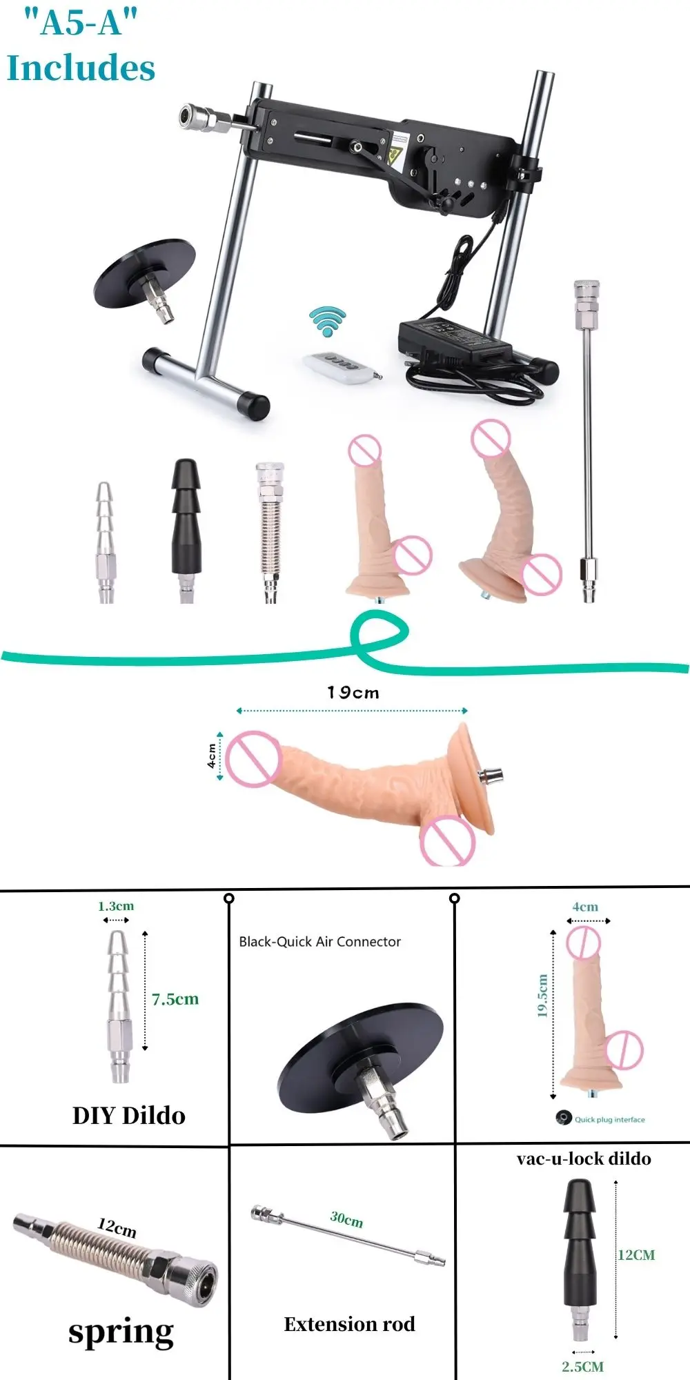 Machine Sexuelle Sans Fil pour Femme, 70W, Jouet Sexuel Muet avec Gode, 3-9cm Machine Sexuelle Sans Fil pour Femme, 70W, Jouet Sexuel Muet avec Gode, 3-9cm