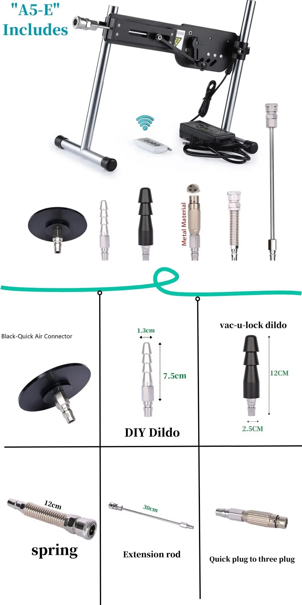 Machine Sexuelle Sans Fil pour Femme, 70W, Jouet Sexuel Muet avec Gode, 3-9cm Machine Sexuelle Sans Fil pour Femme, 70W, Jouet Sexuel Muet avec Gode, 3-9cm