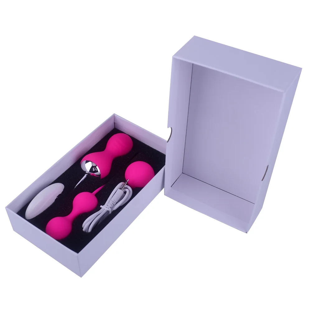 Kegel Vagina IkVibrator Sex Toys pour femmes, télécommande sans fil, haltère en silicone, exercice de rétrécissement, œufs vibrants, masseur, 3 pièces, 4 pièces