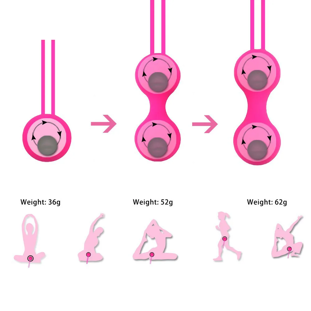 Kegel Vagina IkVibrator Sex Toys pour femmes, télécommande sans fil, haltère en silicone, exercice de rétrécissement, œufs vibrants, masseur, 3 pièces, 4 pièces