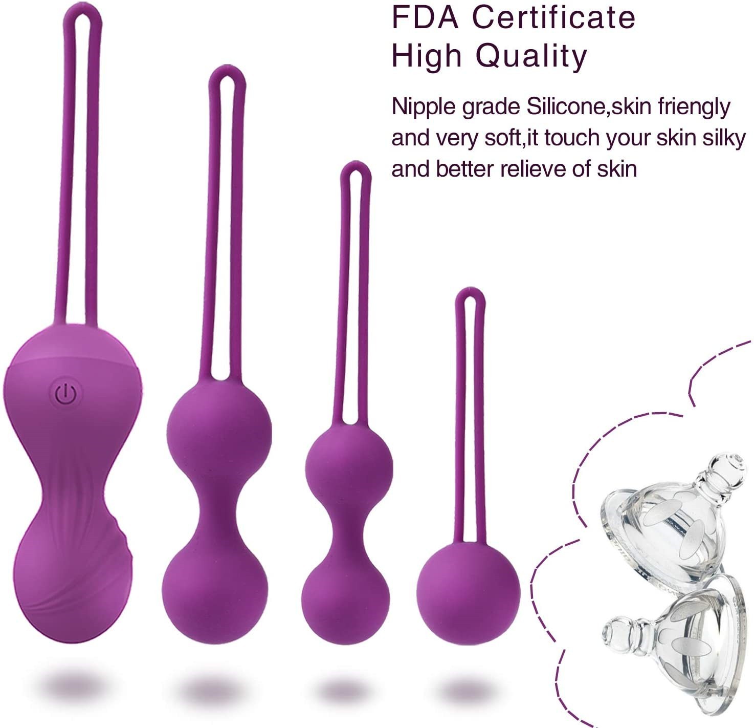 Kegel Vagina IkVibrator Sex Toys pour femmes, télécommande sans fil, haltère en silicone, exercice de rétrécissement, œufs vibrants, masseur, 3 pièces, 4 pièces