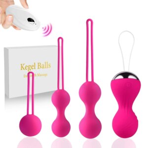 Kegel Vagina IkVibrator Sex Toys pour femmes, télécommande sans fil, haltère en silicone, exercice de rétrécissement, œufs vibrants, masseur, 3 pièces, 4 pièces
