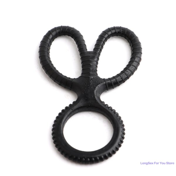 Anneau de pénis en silicone réutilisable pour hommes, Maastricht l'éjaculation, anneau de pénis de sperme, agrandissement du pénis, jouets sexuels extensibles sexy pour hommes – Image 6