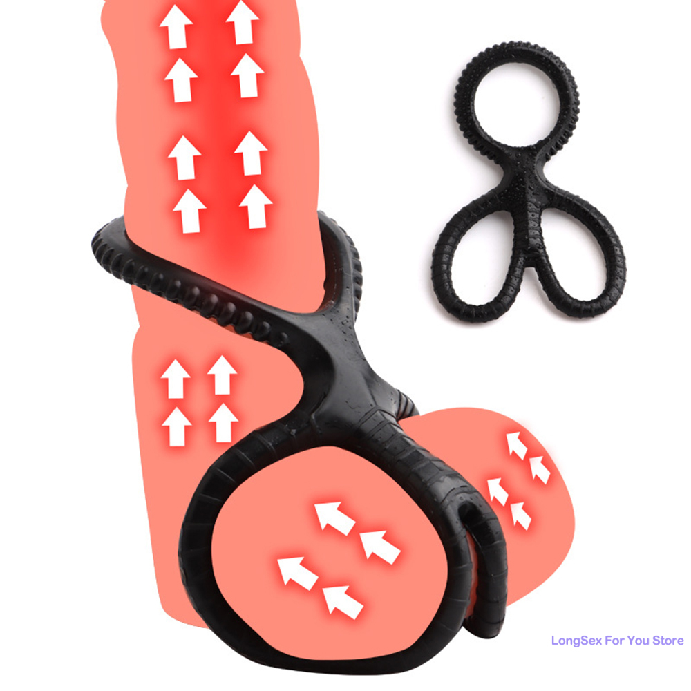 Anneau de pénis en silicone réutilisable pour hommes, Maastricht l'éjaculation, anneau de pénis de sperme, agrandissement du pénis, jouets sexuels extensibles sexy pour hommes Anneau de pénis en silicone réutilisable pour hommes, Maastricht l'éjaculation, anneau de pénis de sperme, agrandissement du pénis, jouets sexuels extensibles sexy pour hommes