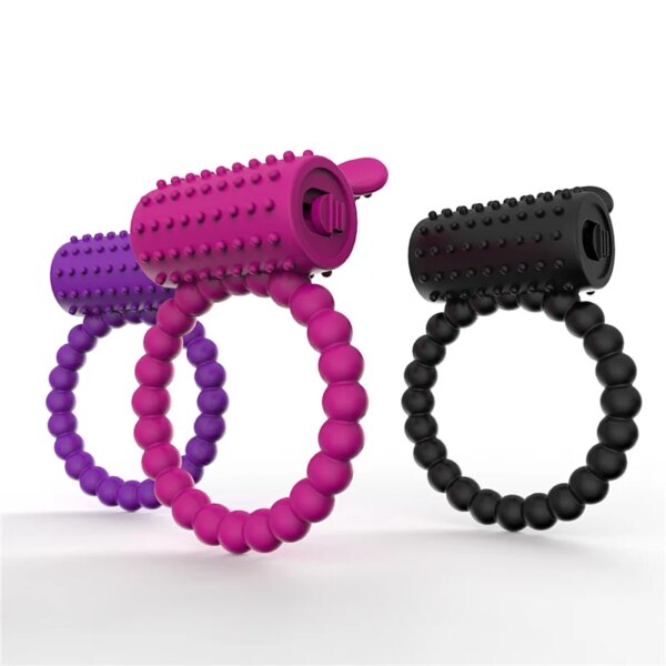 Vibromasseur pour anneau de pénis et langue, jouet Sexy pour femme et homme, Stimulation Intense du clitoris, Bdsm, retardement de l'éjaculation, équipement de Bondage pour adulte – Image 6