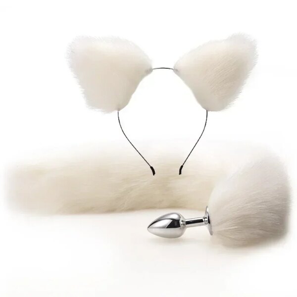 Ensemble de jouets sexuels pour adultes, queue de renard, plug anal, simulation d'oreille de renard, pièce de sauna, SM, sexy – Image 5