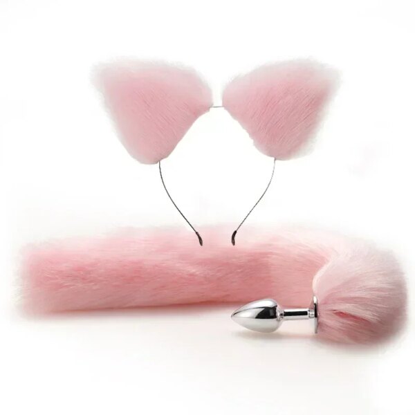 Ensemble de jouets sexuels pour adultes, queue de renard, plug anal, simulation d'oreille de renard, pièce de sauna, SM, sexy – Image 3