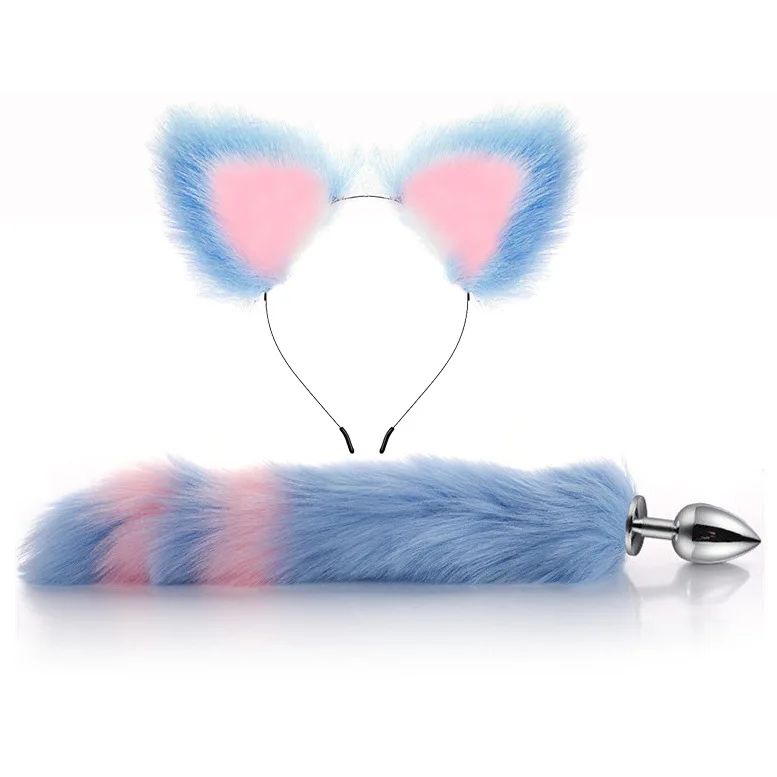 Ensemble de jouets sexuels pour adultes, queue de renard, plug anal, simulation d'oreille de renard, pièce de sauna, SM, sexy