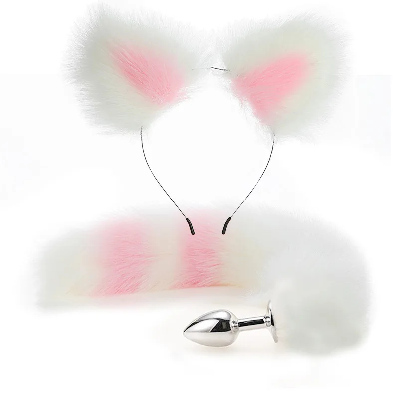 Ensemble de jouets sexuels pour adultes, queue de renard, plug anal, simulation d'oreille de renard, pièce de sauna, SM, sexy
