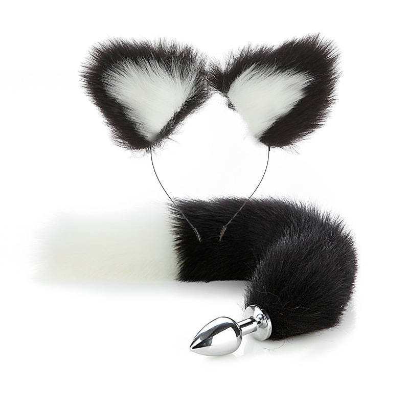 Ensemble de jouets sexuels pour adultes, queue de renard, plug anal, simulation d'oreille de renard, pièce de sauna, SM, sexy
