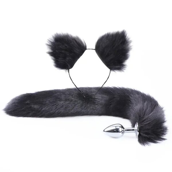 Ensemble de jouets sexuels pour adultes, queue de renard, plug anal, simulation d'oreille de renard, pièce de sauna, SM, sexy – Image 6