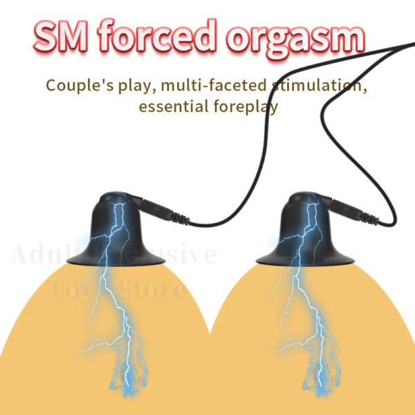 Pince à seins à électrode pour hommes et femmes, jouets sexuels à thème médical, choc électrique, gadgets sexy, flirt prénatal, continent, couple – Image 2