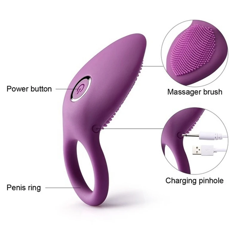 Anneau de pénis stimulateur de Clitoris vibrant, point G, jouets sexuels pour Couple, vibromasseur à manches fines