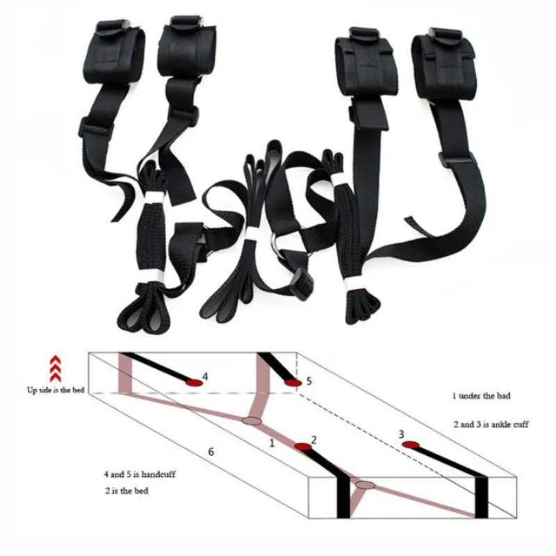 Bsie m-Menottes à jambes ouvertes pour femmes, Bondage sexy, Lit de rinçage, Manchette de retenue, Jouets sexuels pour couples, Jeux pour adultes, Accessoires sexuels, SexShop 18