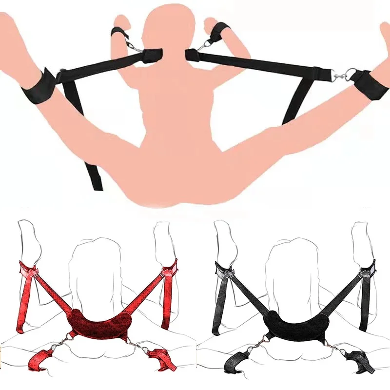 Bsie m-Menottes à jambes ouvertes pour femmes, Bondage sexy, Lit de rinçage, Manchette de retenue, Jouets sexuels pour couples, Jeux pour adultes, Accessoires sexuels, SexShop 18