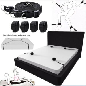 Bsie m-Menottes à jambes ouvertes pour femmes, Bondage sexy, Lit de rinçage, Manchette de retenue, Jouets sexuels pour couples, Jeux pour adultes, Accessoires sexuels, SexShop 18