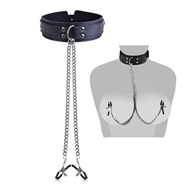 Collier menottes d'esclave Sexy, jeux pour adultes, fétiche, flirt, Bdsm, équipement de Bondage sexuel, corde, jouets sexuels pour femmes, accessoires érotiques pour Couples – Image 2