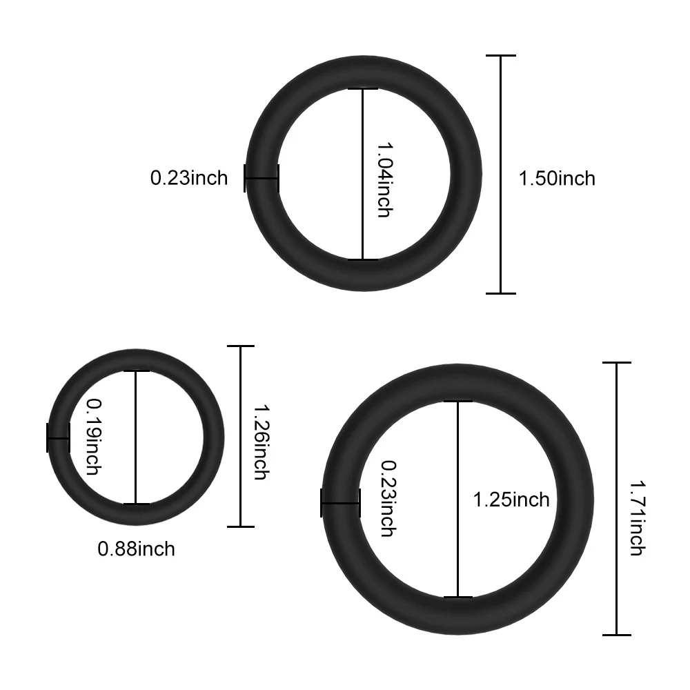 Anneaux de Pénis Shoes en Silicone Lisse pour Homme, Retardement de l'Éjaculation, Anneau d'érection Sexy, Produit pour Adulte, Jouets Sexuels, 3 Pièces