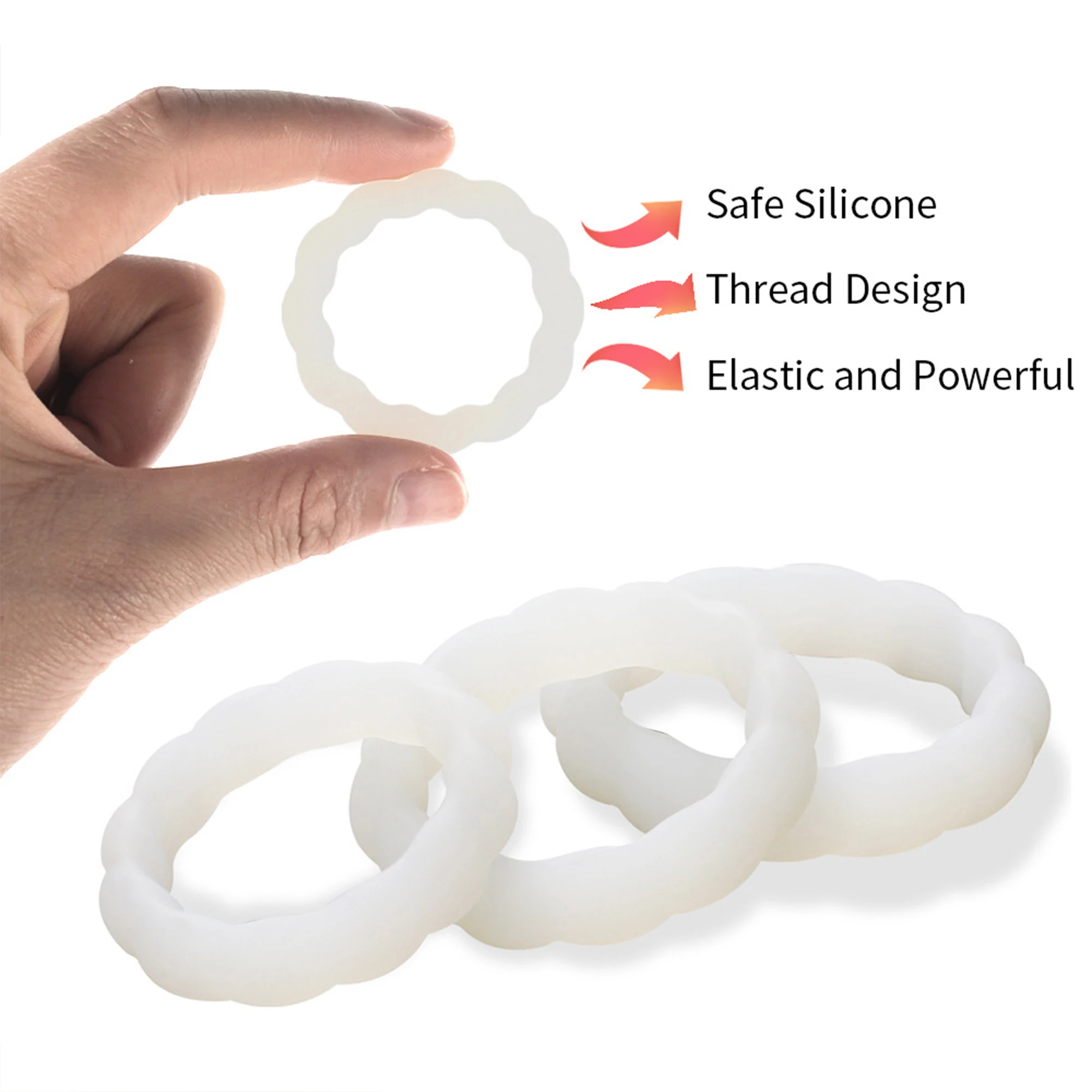 Anneaux de Pénis Shoes en Silicone Lisse pour Homme, Retardement de l'Éjaculation, Anneau d'érection Sexy, Produit pour Adulte, Jouets Sexuels, 3 Pièces