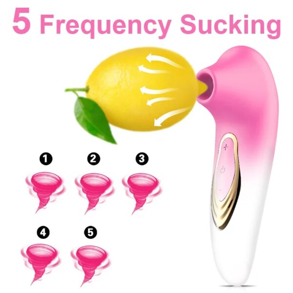 Vibromasseur de succion de clitoris pour femmes, ventouse injuste, clitoris, clitoris, ples continents, aspirateur Chev, stimulateur de mastjaune féminin, masseur, jouet sexuel pour adulte – Image 2