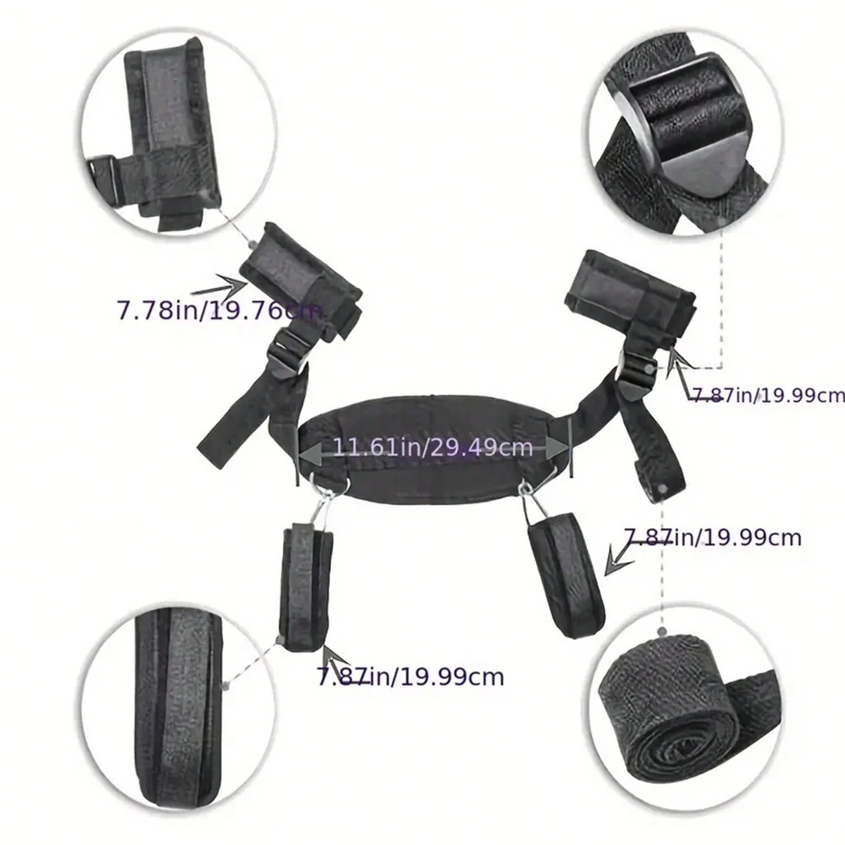 Sangle de bondage réglable SM pour couples et hommes, ensemble de jouets sexy unisexes, manchette de cuisse et menottes, SFP