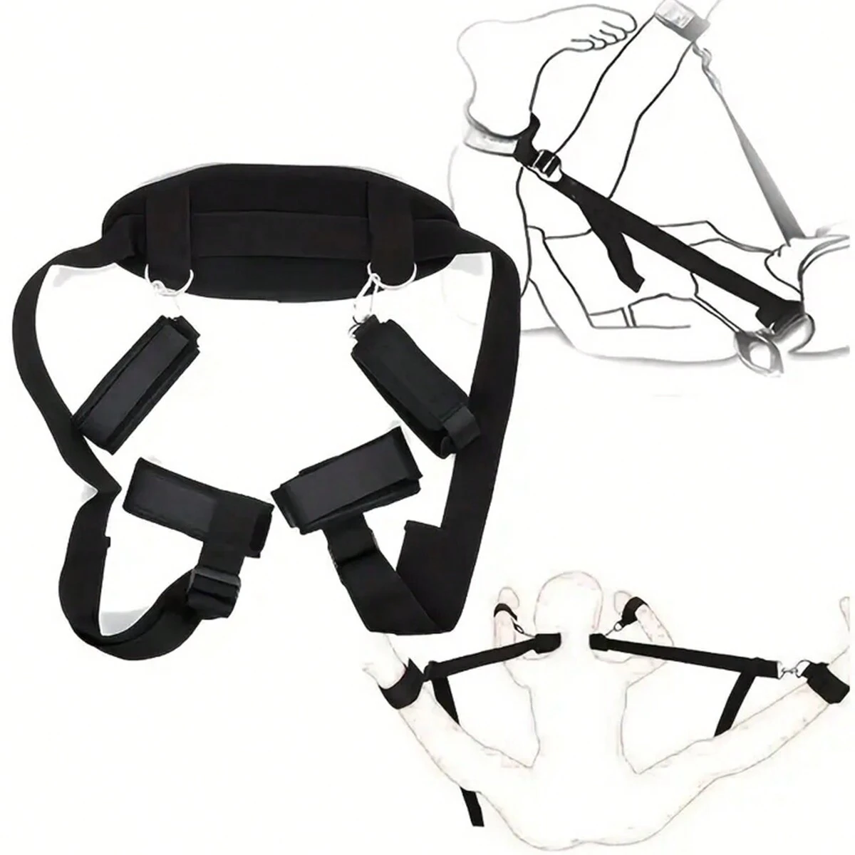 Sangle de bondage réglable SM pour couples et hommes, ensemble de jouets sexy unisexes, manchette de cuisse et menottes, SFP