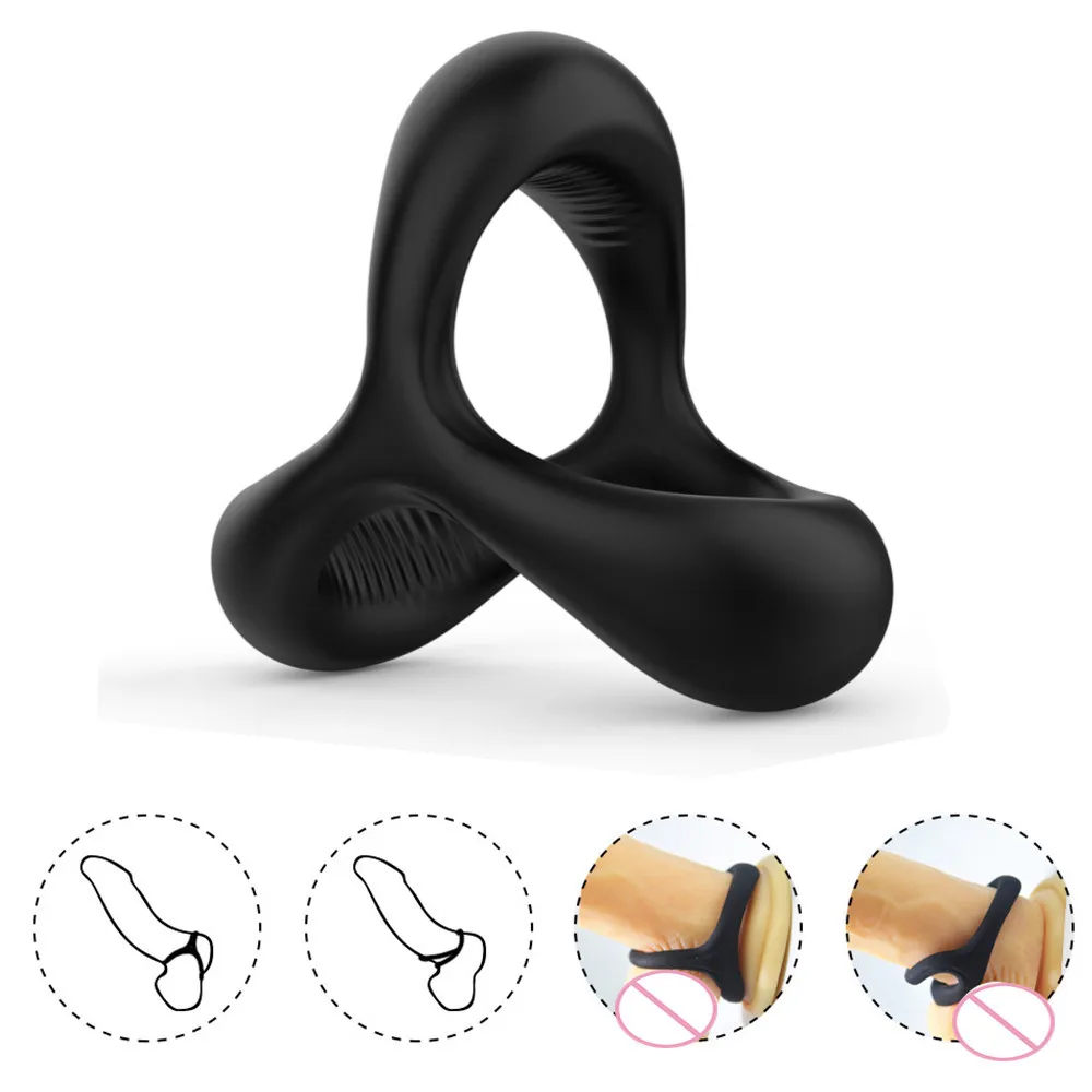 Anneau de pénis pour homme adulte, jouets Sexy pour retarder l'éjaculation, Stimulation érotique Intense du clitoris, pour Couples, orgasme, agrandissement