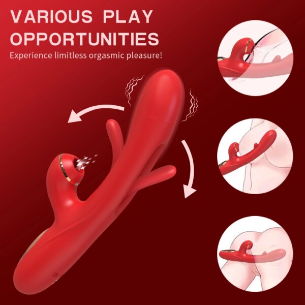 Vibromasseur clitoris pour femme, jouet sexuel injuste, ventouse de clitoris, vibrateurs de succion de lapin féminin – Image 3