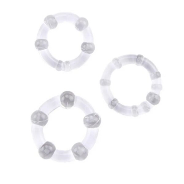 Masturbateur en Silicone pour homme, agrandisseur de bite Sexy, retarde l'éjaculation, jouets sexuels d'érection pour Couples adultes de 18 ans et plus, ensemble de 3 pièces – Image 3