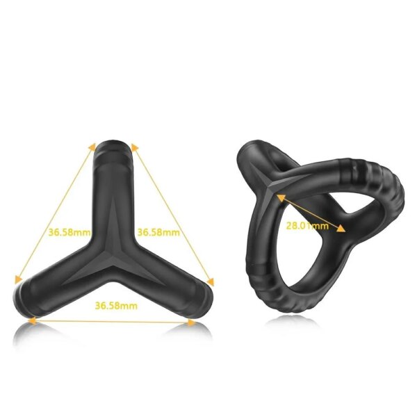 Masturbateur en Silicone pour homme, agrandisseur de bite Sexy, retarde l'éjaculation, jouets sexuels d'érection pour Couples adultes de 18 ans et plus, ensemble de 3 pièces – Image 2