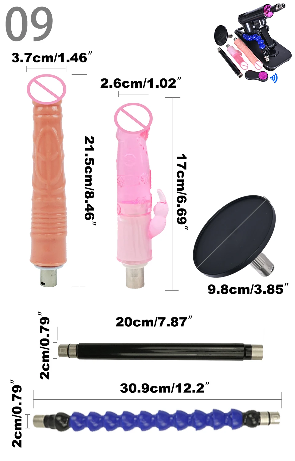 VAZEEK-Machine Sexuelle existent Sans Fil pour Femme et Homme, Jouet Sexuel Télescopique, Accessoire de Rêves de Gode, 3XLR