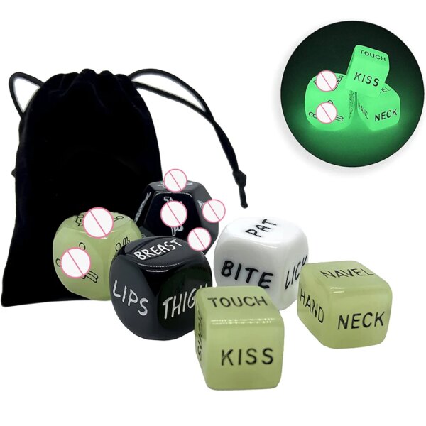 Jeux de dés sexuels BDSM, accessoires de Posture Sexy, nouveauté cadeau de fête, brille dans la nuit, ensemble de dés de Position sexuelle, jeu érotique pour adultes, pour Couples