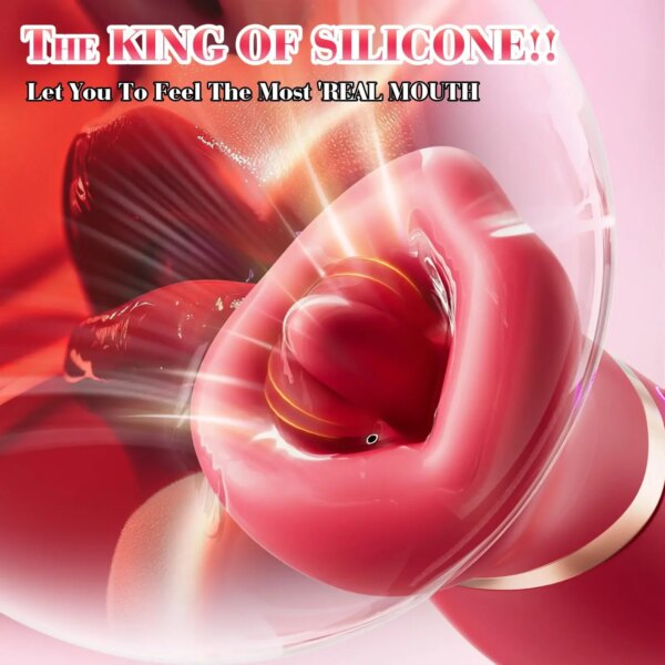 Vibromasseur clitoridien à succion buccale rotative pour femme, 4 en 1, jouets sexuels pour adultes, suceur de léchage de langue, vagin, vagin, mastylab, femme, couple – Image 3