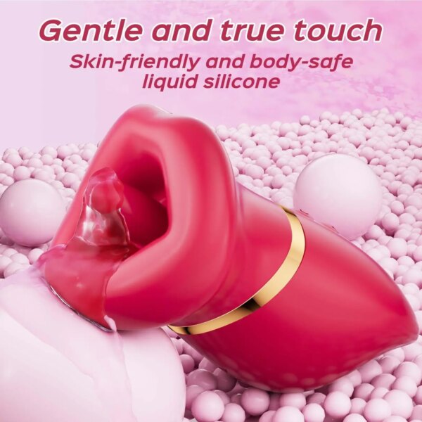 Vibromasseur clitoridien à succion buccale rotative pour femme, 4 en 1, jouets sexuels pour adultes, suceur de léchage de langue, vagin, vagin, mastylab, femme, couple – Image 4