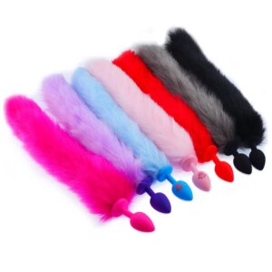 Plug anal en silicone queue de renard pour femme, jeux SM, cosplay, massage de la prostate, jouets sexuels pour adultes, produit sexuel sexy, 7.0