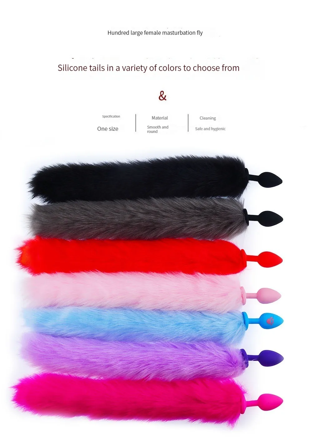 Plug anal en silicone queue de renard pour femme, jeux SM, cosplay, massage de la prostate, jouets sexuels pour adultes, produit sexuel sexy, 7.0