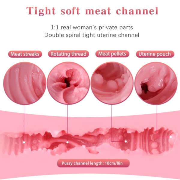 Poupées sexuelles en silicone pour hommes, vagin Él, masturbateur, chatte de lycée, boîte, gadgets sexy pour deux anus Onahole – Image 5
