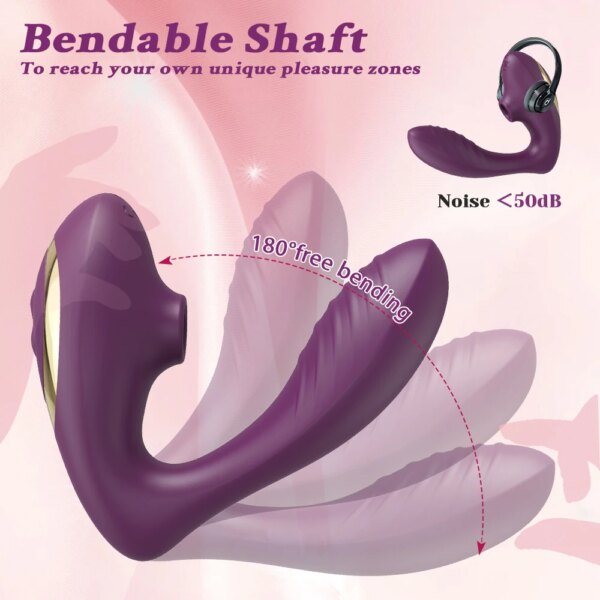 Vibromasseur sous vide pour femme, gode, clitoris, continents, ventouse, vibrant, femelle, aspiration orale, stimulateur de clitoris, massage, jouets sexuels pour adultes – Image 3