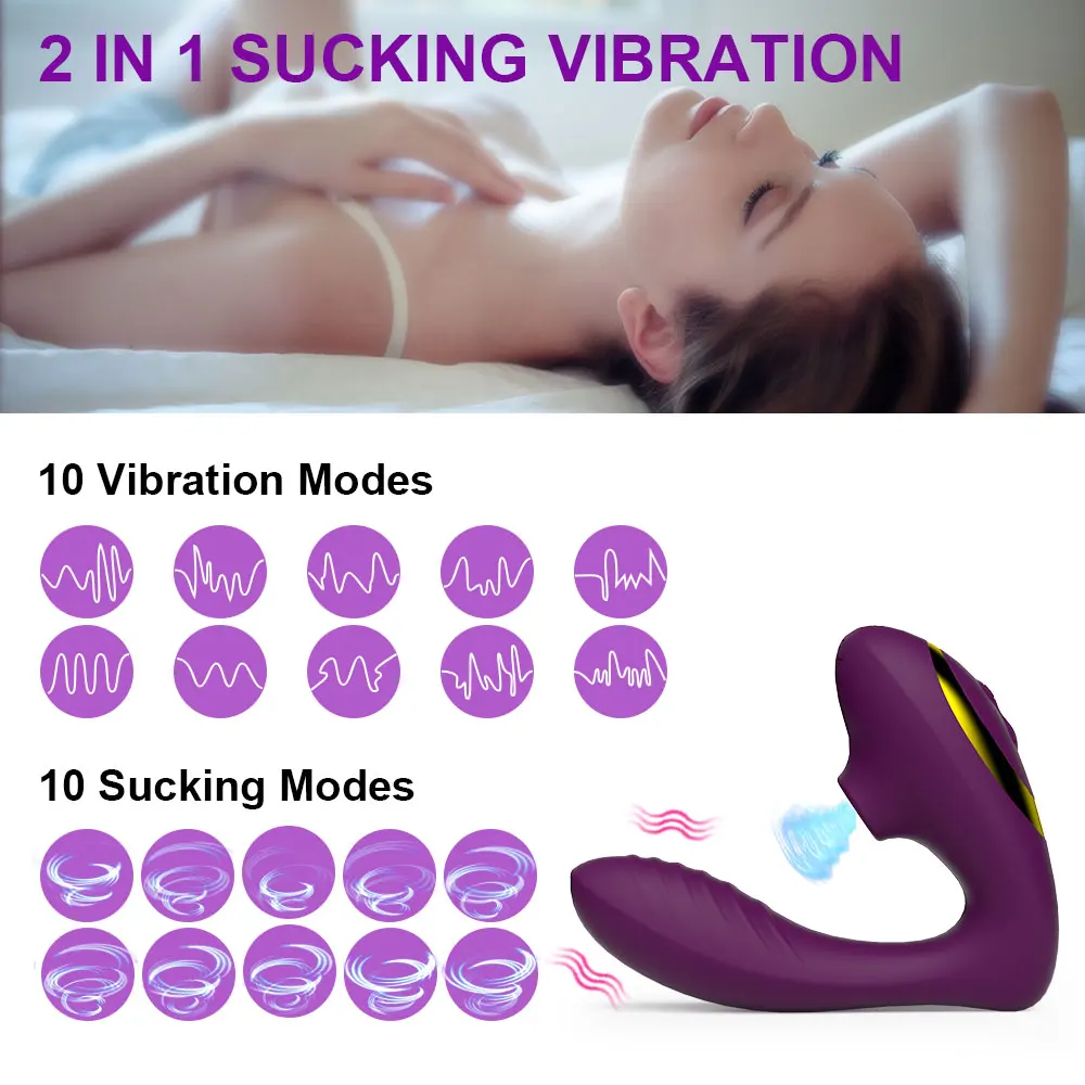 Vibromasseur sous vide pour femme, gode, clitoris, continents, ventouse, vibrant, femelle, aspiration orale, stimulateur de clitoris, massage, jouets sexuels pour adultes