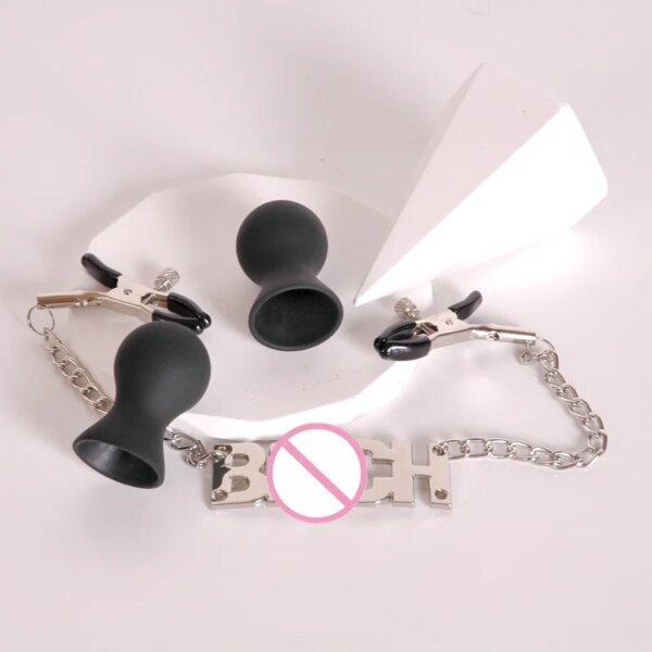 Pinces de poitrine à nœud papillon pour femmes, équipement de bondage, Continents, pinces à ventouse, fétiche, accessoires sexy, accessoires de même, gadgets Bsie M, jeux pour adultes, 7.0 – Image 2