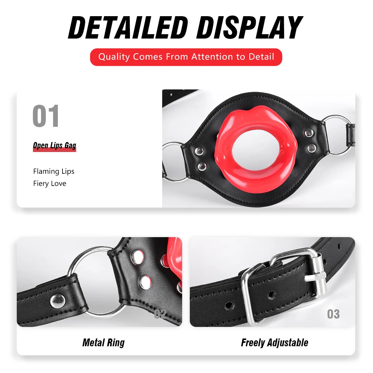 Sex Products BDSM Bondage Gear Gag Gadget, Auto-bondage, Auto-bondage, NashFemme Sexy, Matériel Gay, 7,0
