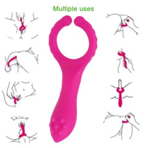Anneau vibrant sexuel pour couple adulte, vibromasseur électro-UNIS issant, produits de magasin sexy, vibration vaginale féminine, anneau vibrant pour pénis
