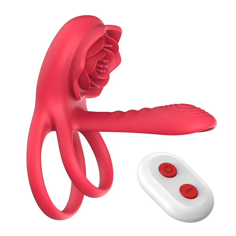 Vibromasseur anneau de pénis pour couples, moteur touristique à neuf fréquences, vibration à deux points, éjaculation retardée, érection agrandie, jouet sexuel