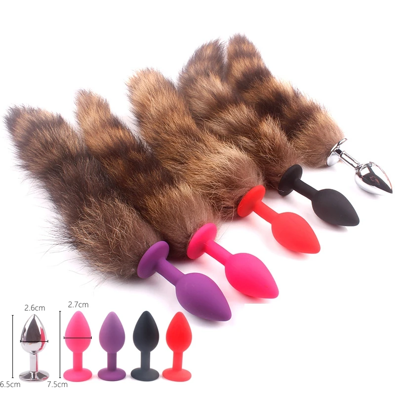 Plug anal queue de renard en gel de pton pour femmes et hommes, jouet anal, plug anal, jouets sexuels, accessoires pour adultes, 7,0