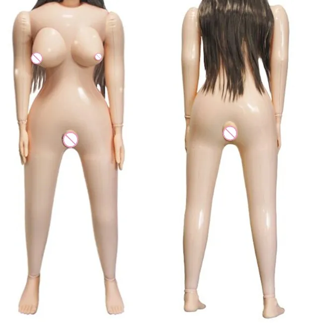 VaHppy – poupée sexuelle gonflable pour hommes, jouets sexuels pour Masturbation orale/anale/vaginale, cuir verni Style européen, vrais cheveux, grande poitrine