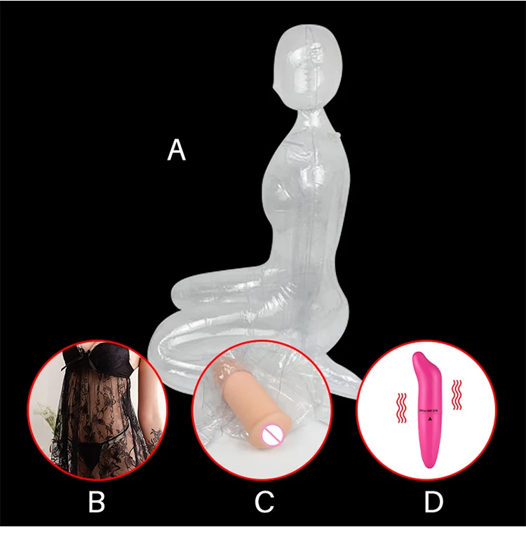 Poupée de sexe gonflable pour hommes, ensemble de poche réaliste pour vagin, chatte masturbateur, Transparent, Style dessin animé, jouet sexuel pour hommes
