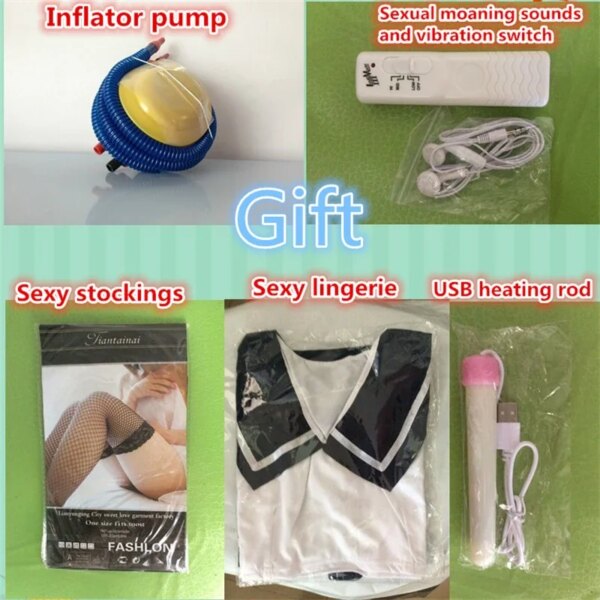 Beurre Gonflable pour Fellation Japonaise, Gros Seins, Peut Être Rempli d'Eau, Vrai Vagin et Anal, Produits pour Adultes, Sex Shop – Image 6