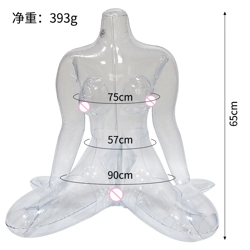 Porte-canon gonflable en cuir pour hommes, transparent, M jambes, beurre peint, adulte, érotique, masturbateur masculin