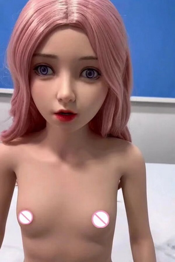 Poupée Sexuelle aux Cheveux Roses de 140cm, Taille Réelle, Légèrement Convexe, Sexy, Seins, Cul, Changeur Masculin, Bation, Vagin, Anal, Chatte – Image 5