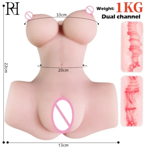 Jouets sexuels réalistes pour hommes, chatte masculine, mastjaune, vagin, anal, seins, cul, anus, poupées sexuelles, 1:1 – Image 6